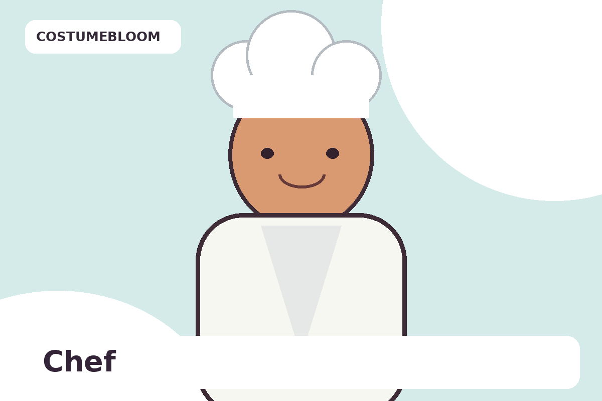 Chef costume with apron and hat