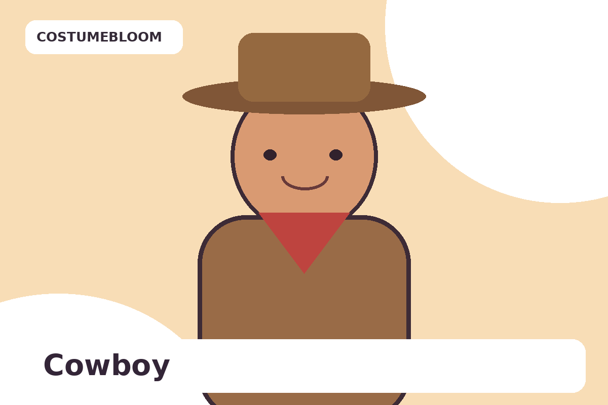 Cowboy costume with hat and bandana