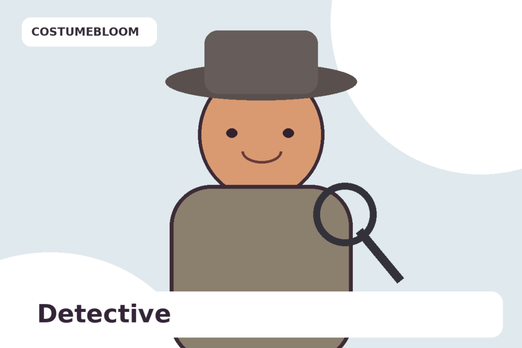 Illustration of an easy detective Halloween costume