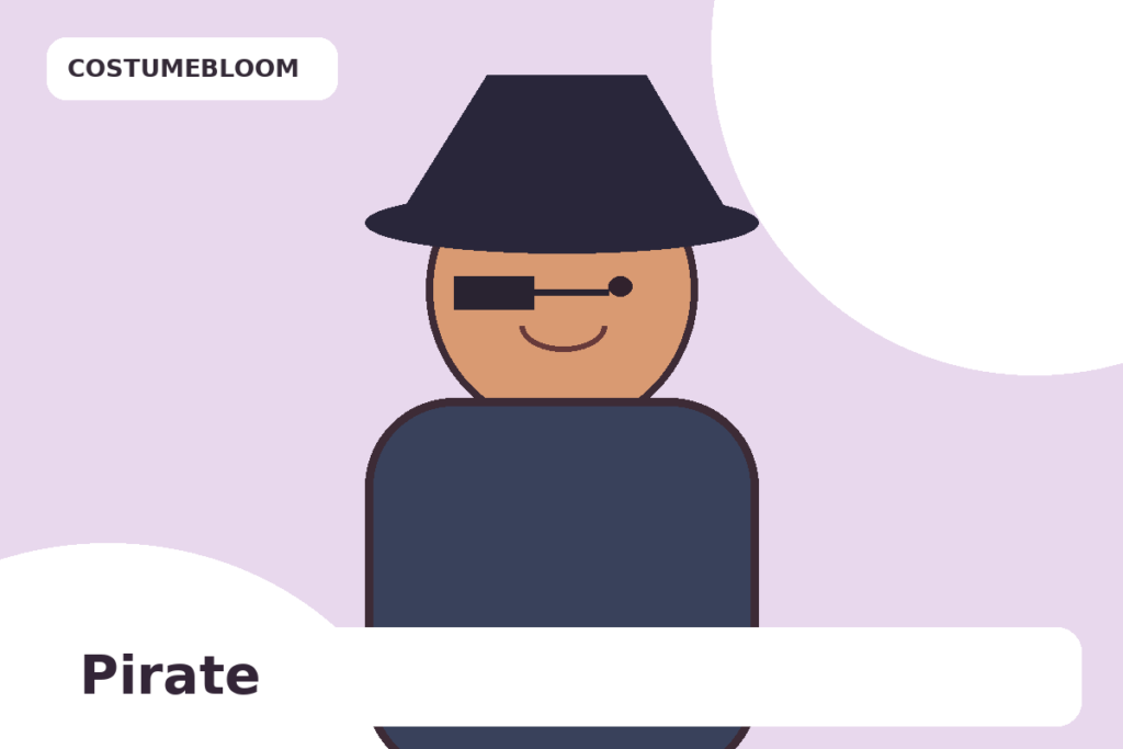Illustration of an easy pirate Halloween costume