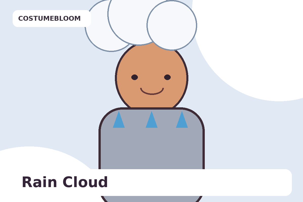 Illustration of a funny walking weather forecast Halloween costume