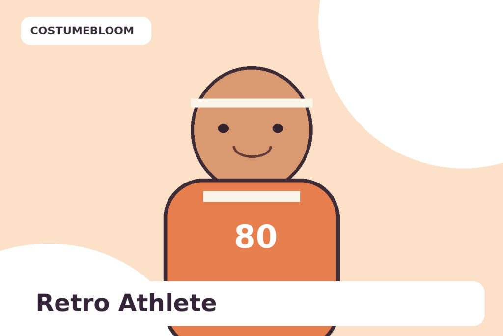 Illustration of an easy retro workout instructor Halloween costume