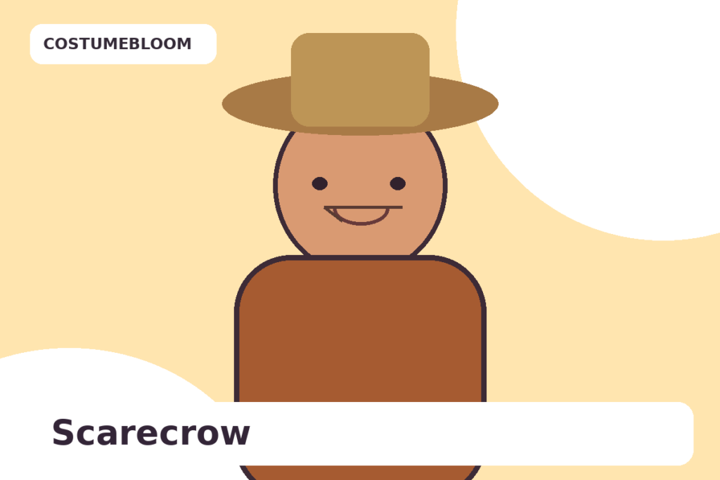 Illustration of an easy scarecrow Halloween costume