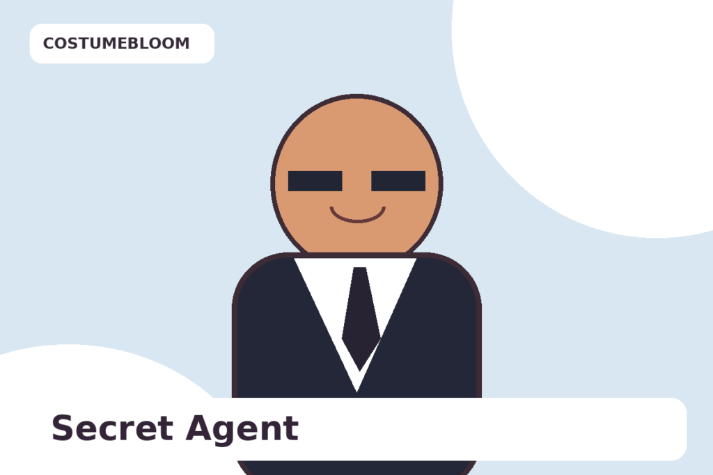 Illustration of an easy secret agent Halloween costume