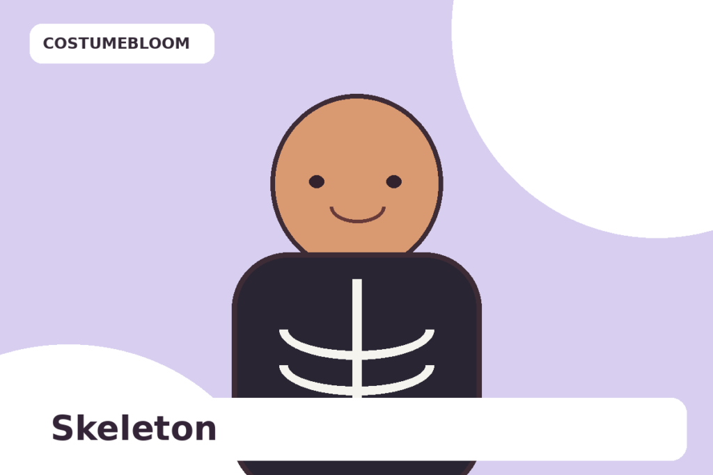 Illustration of an easy skeleton Halloween costume