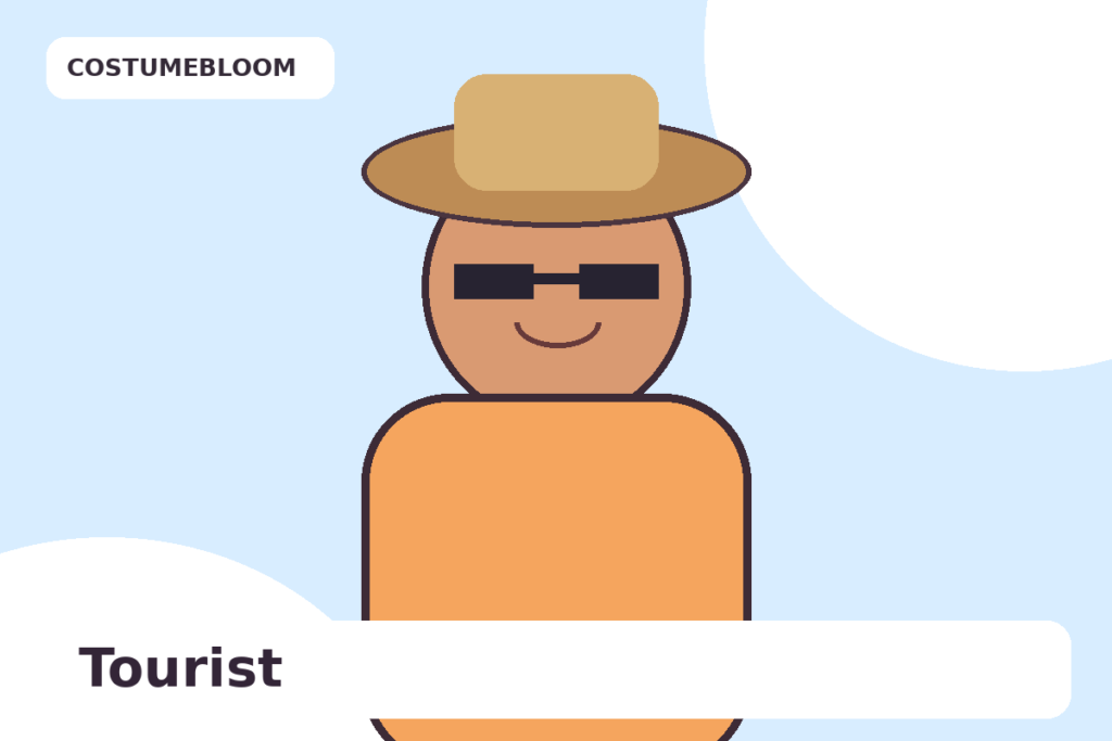 Illustration of an easy tourist Halloween costume