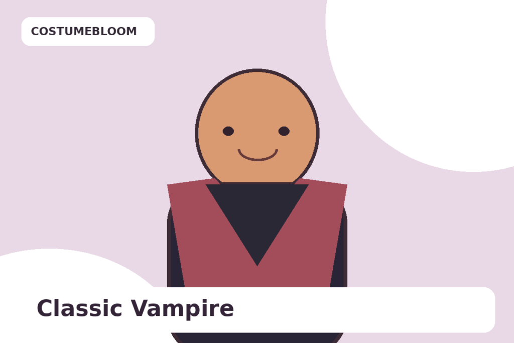 An illustrated easy vampire costume