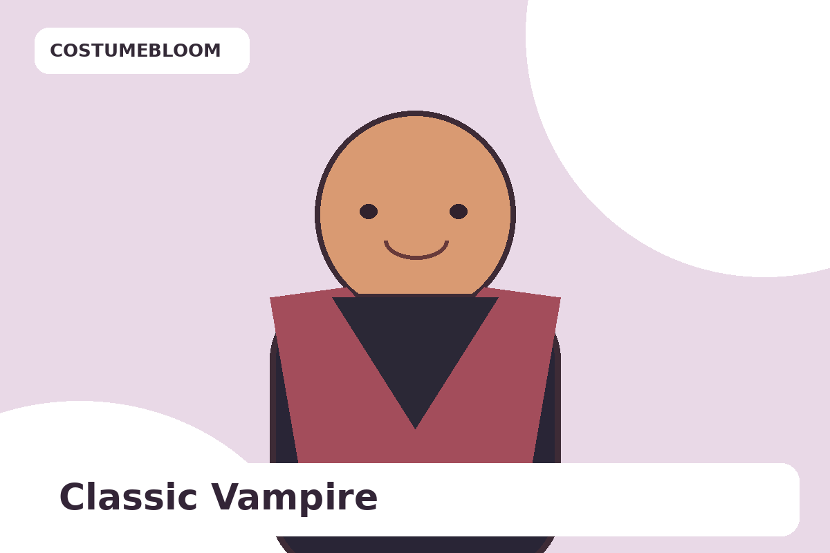 Simple vampire costume illustration