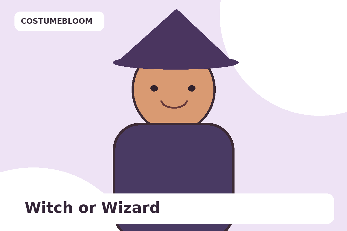 Simple wizard costume illustration