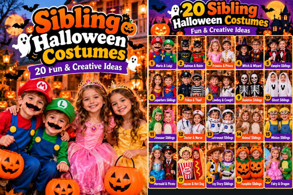 20 sibling Halloween costume ideas for brothers and sisters