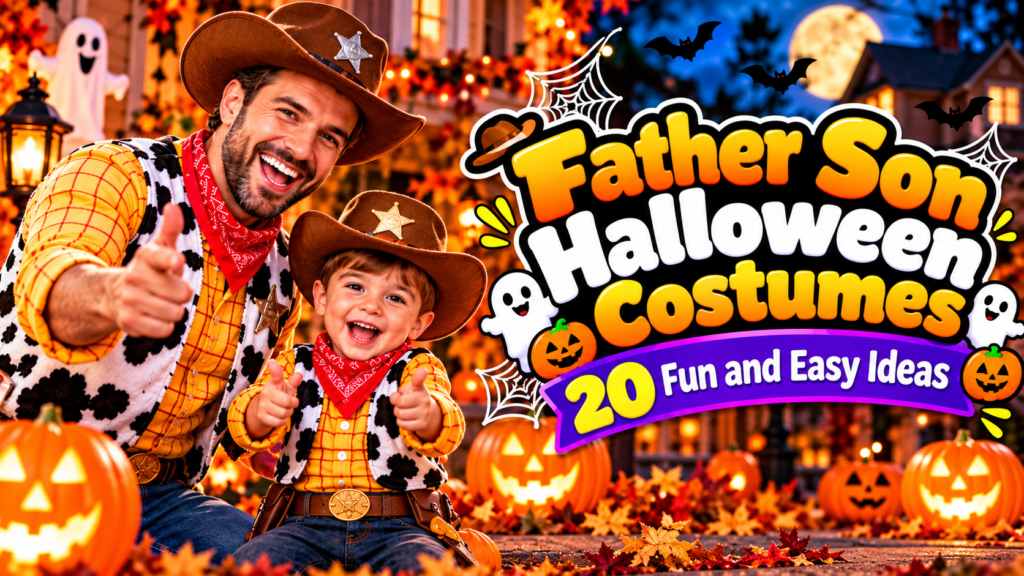 Father son Halloween costumes with fun and easy matching ideas