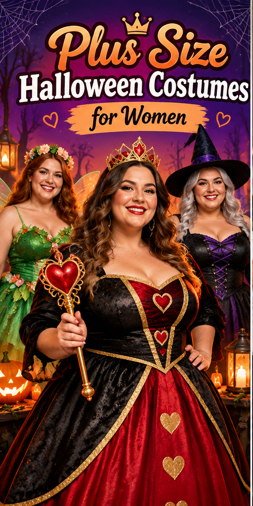 Women wearing creative plus size Halloween costumes for Halloween