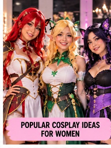 Popular cosplay ideas for women with colorful fantasy heroine and gothic character costumes