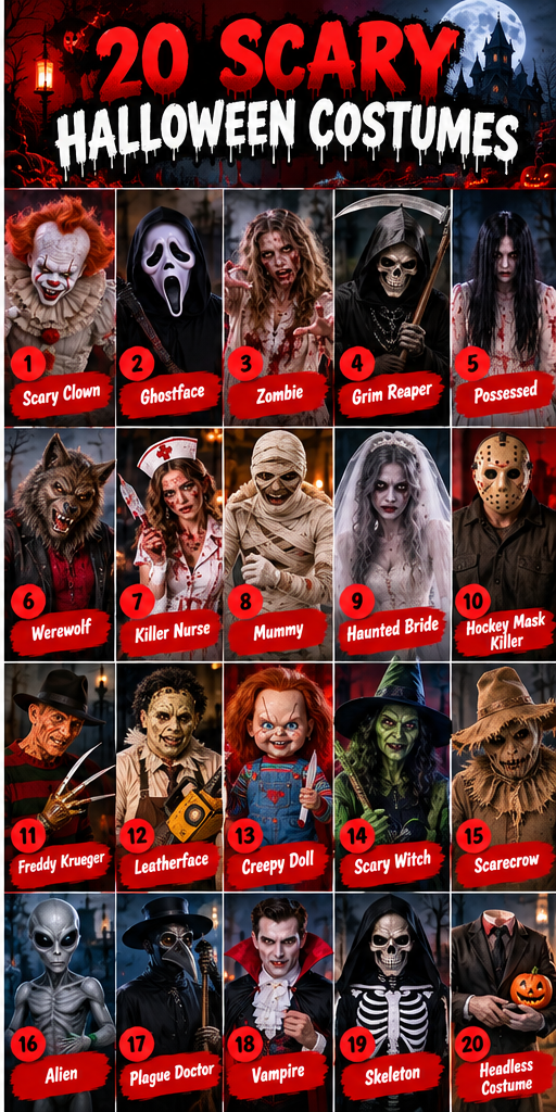 20 scary Halloween costume ideas