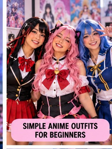 Easy anime cosplay outfits for beginners with simple colorful school inspired costume ideas
